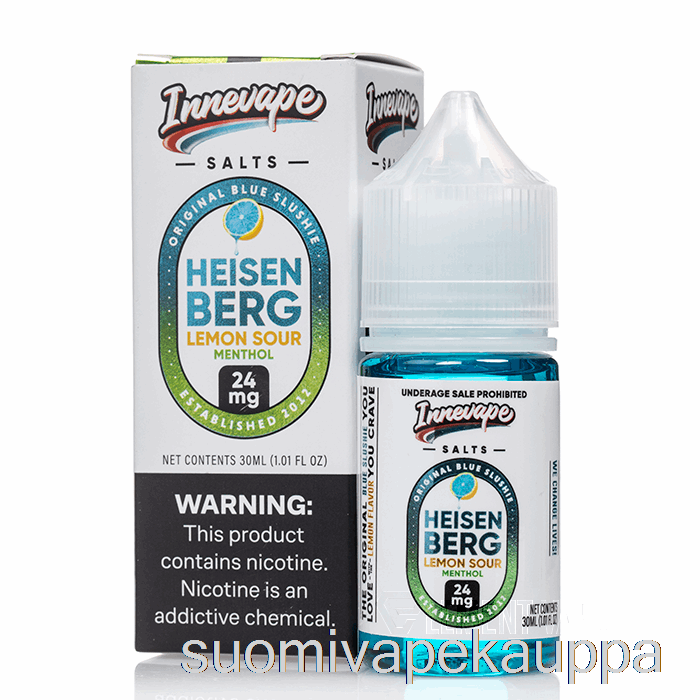 Vape Suomi Heisenberg Sitruunahapan Mentoli - Innevape Suolat - 30ml 50mg